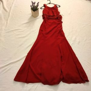 NWT David's Bridal Bride's Maid Dress Red Size 4